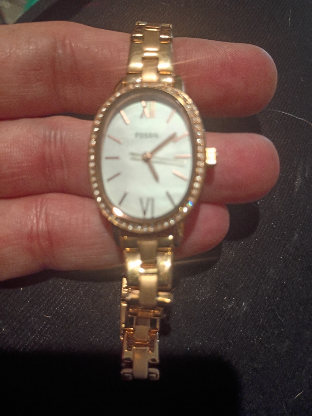 Fossil Rose Gold Crystal Accent Women's Watch